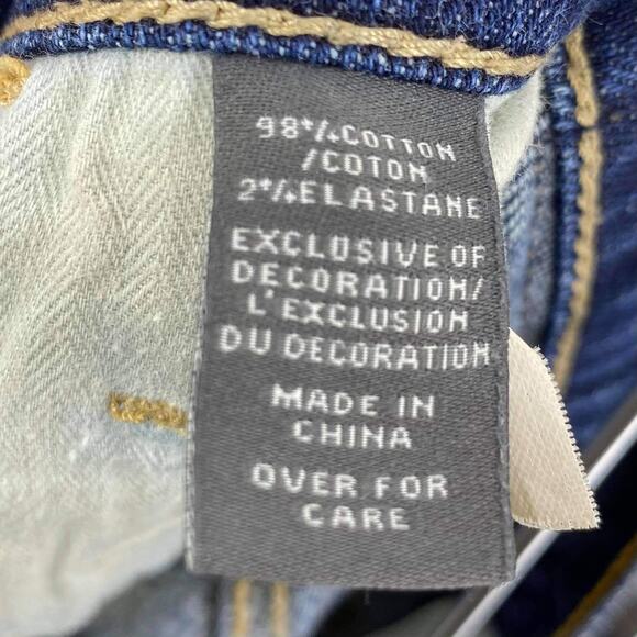 AMERICAN EAGLE Blue Mid Rise Distressed Denim Shorts - Picture 7 of 8